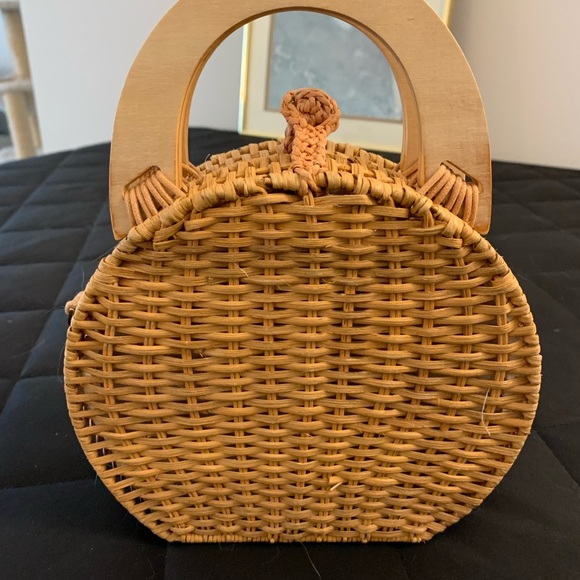 Zara Handbags - Zara Tan Crossbody Bag with Woven Design